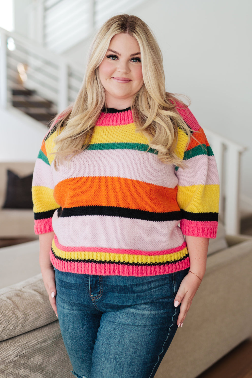 Bright Side Striped Sweater